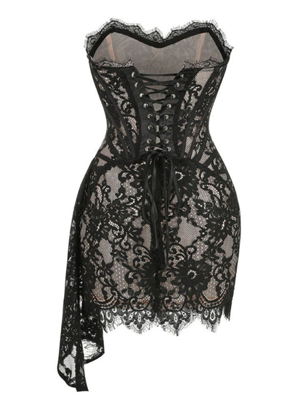 Lorélia | Mini-robe corset en dentelle élégante