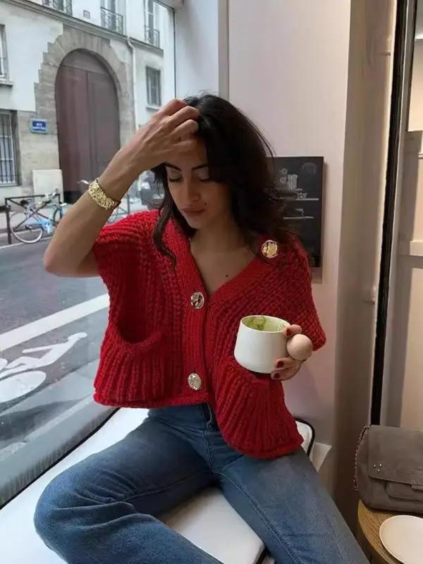 Neue Mode Lässig Dick Gestrickte Weste Strickjacke