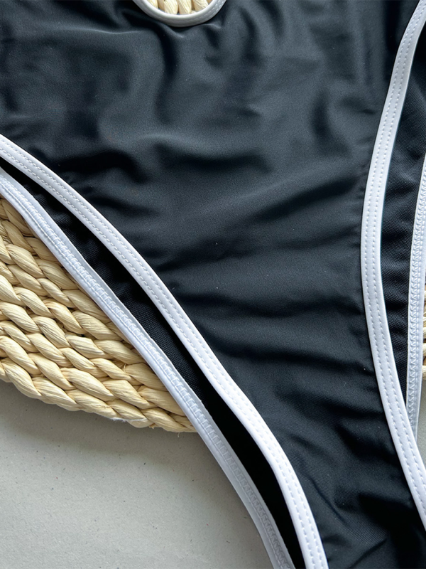 Neuer einteiliger Badeanzug mit 3D-Blumenmuster für Damen