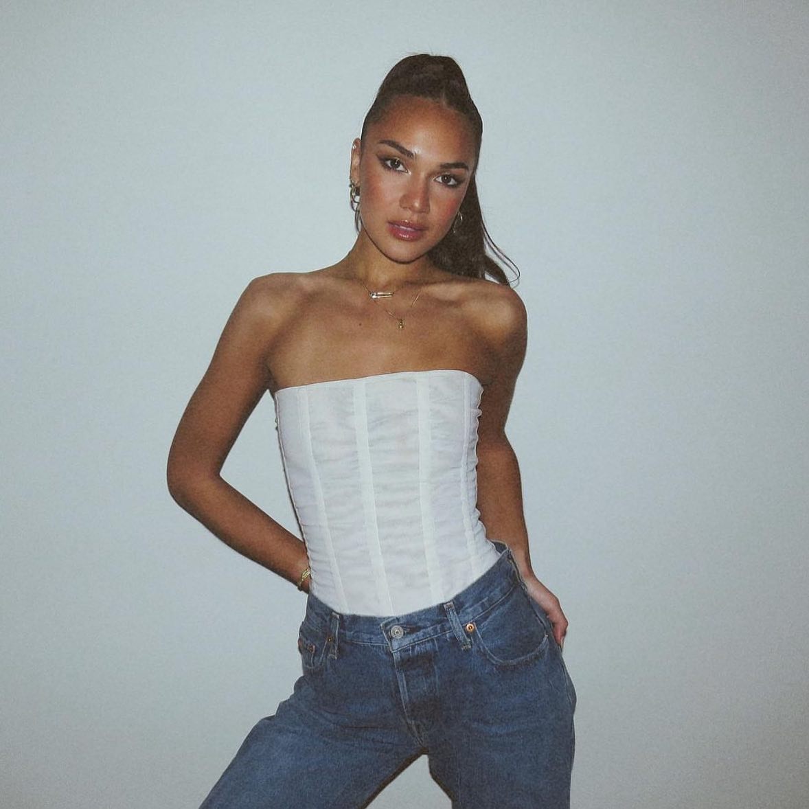 Laura™ - Haut corset en mousseline
