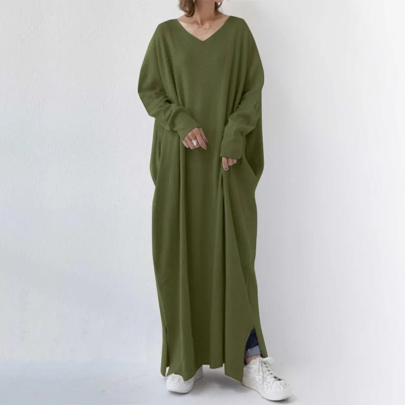 Anni - Maxi Kleid - V-Ausschnitt