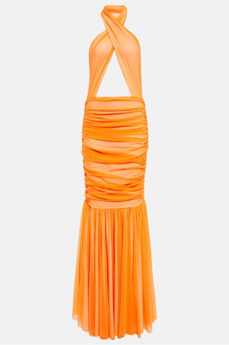 Jodie Cross Neckholder-Maxikleid