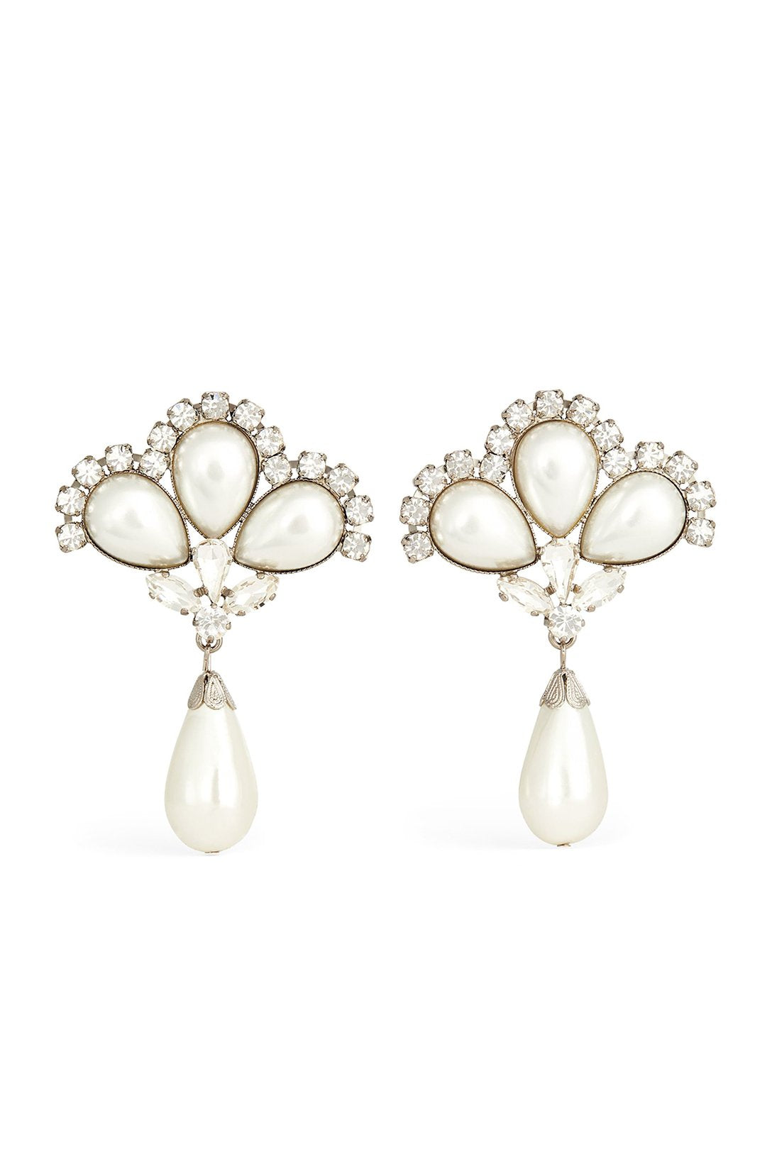 Boucles d'oreilles pendantes Debby avec perles et strass