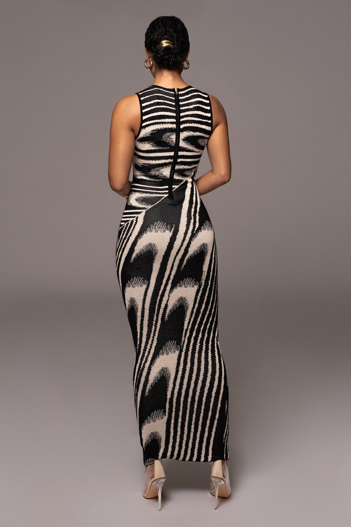 Kailani Maxi-Strickkleid mit Rundhalsausschnitt