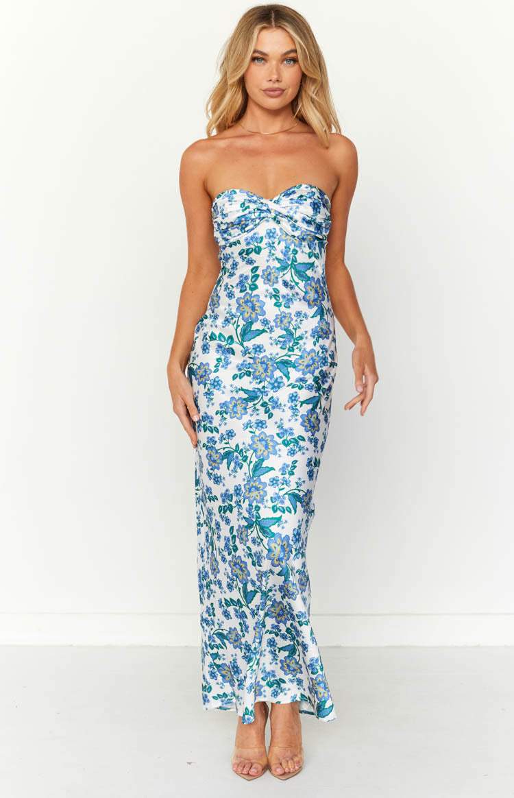 Bedrucktes Maxi-Tube-Kleid mit Knotendetail „Lorna“