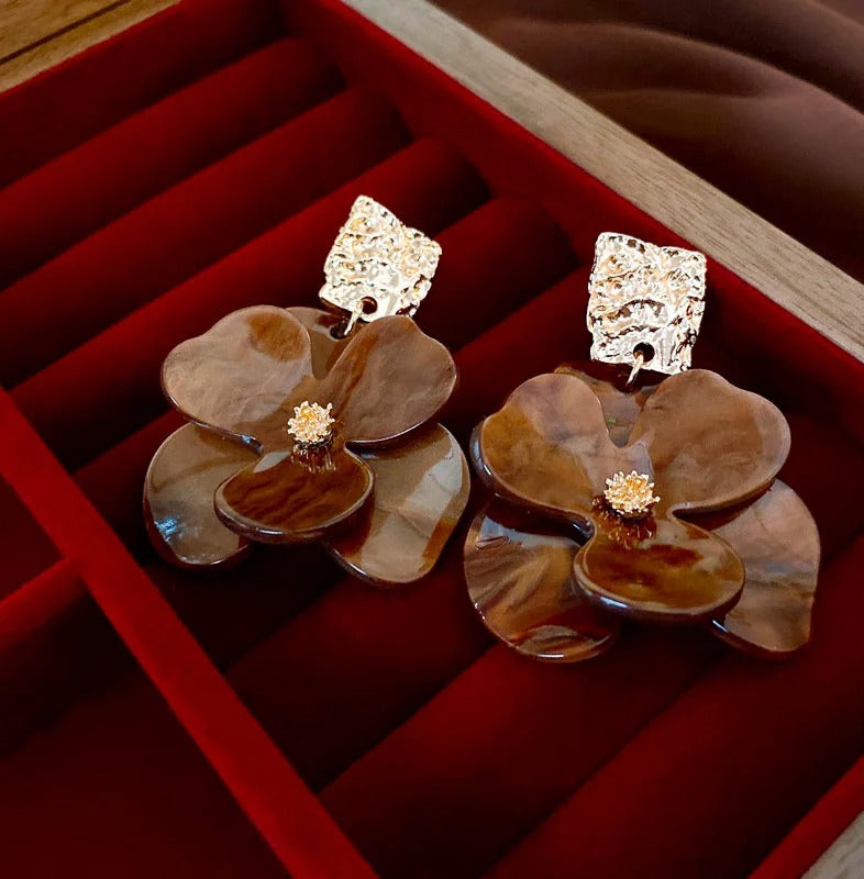 Micara - Fleur de cacao - Boucles d'oreilles