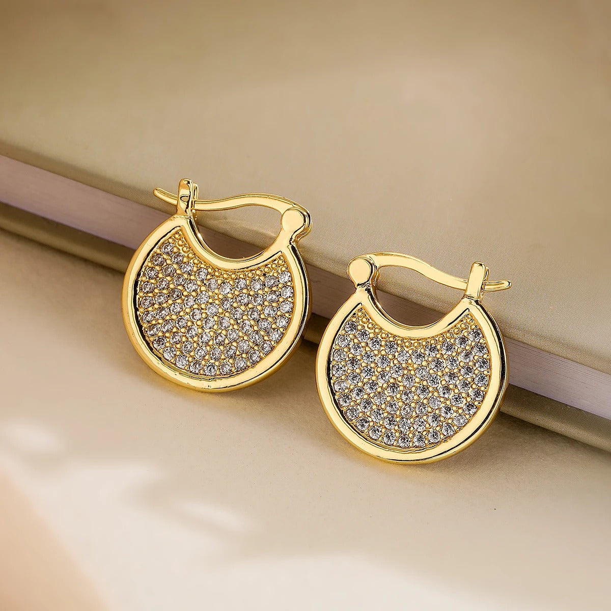 Micara - Croissants scintillants - Boucles d'oreilles