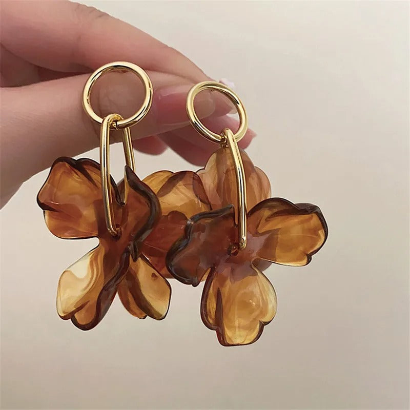 Micara - Boucles d'oreilles pendantes florales