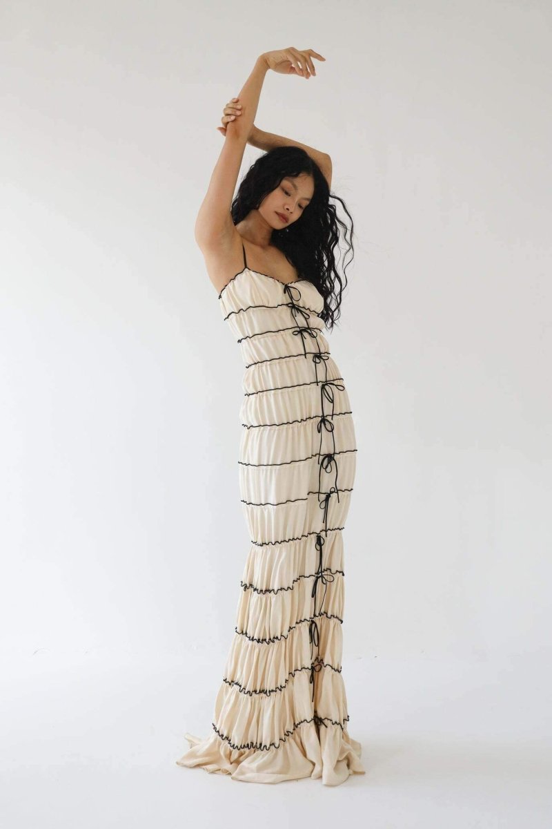 Melissa – Maxikleid mit Rüschentunnel