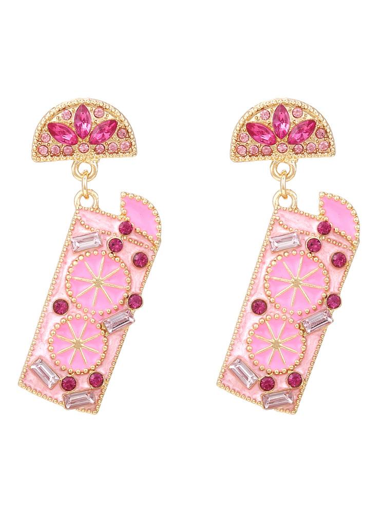 Boucles d'oreilles mocktail avec strass