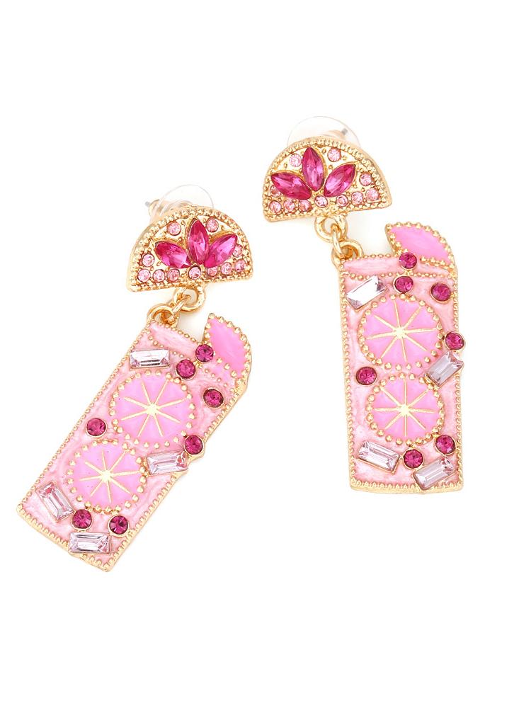 Boucles d'oreilles mocktail avec strass
