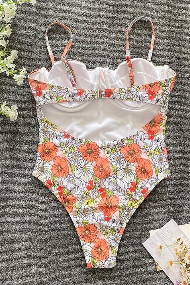 Mois – Maillot de bain imprimé à découpes