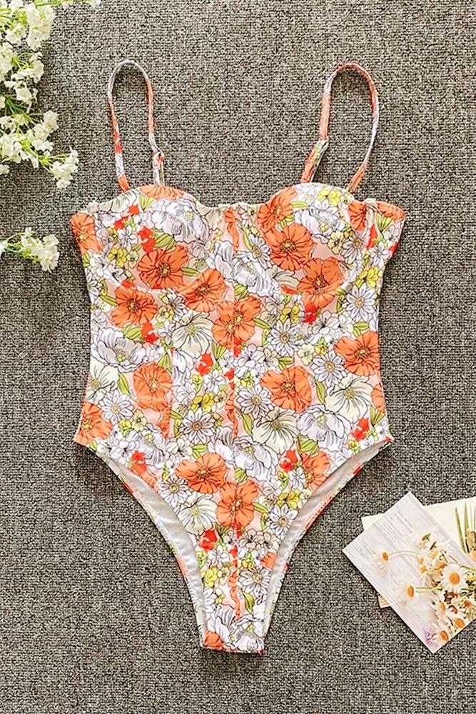 Mois – Maillot de bain imprimé à découpes