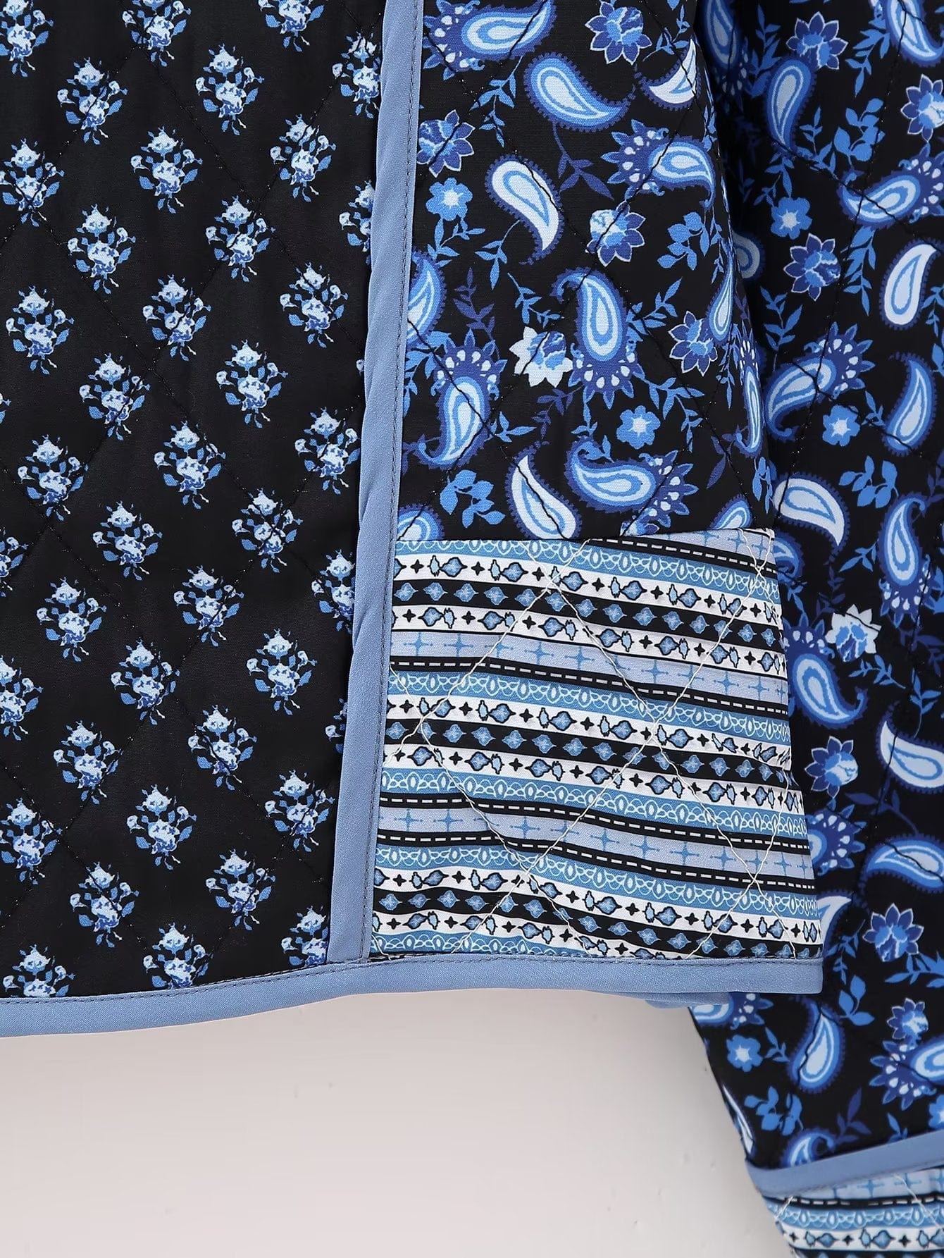 Jacke aus Baumwolle mit Blumendruck