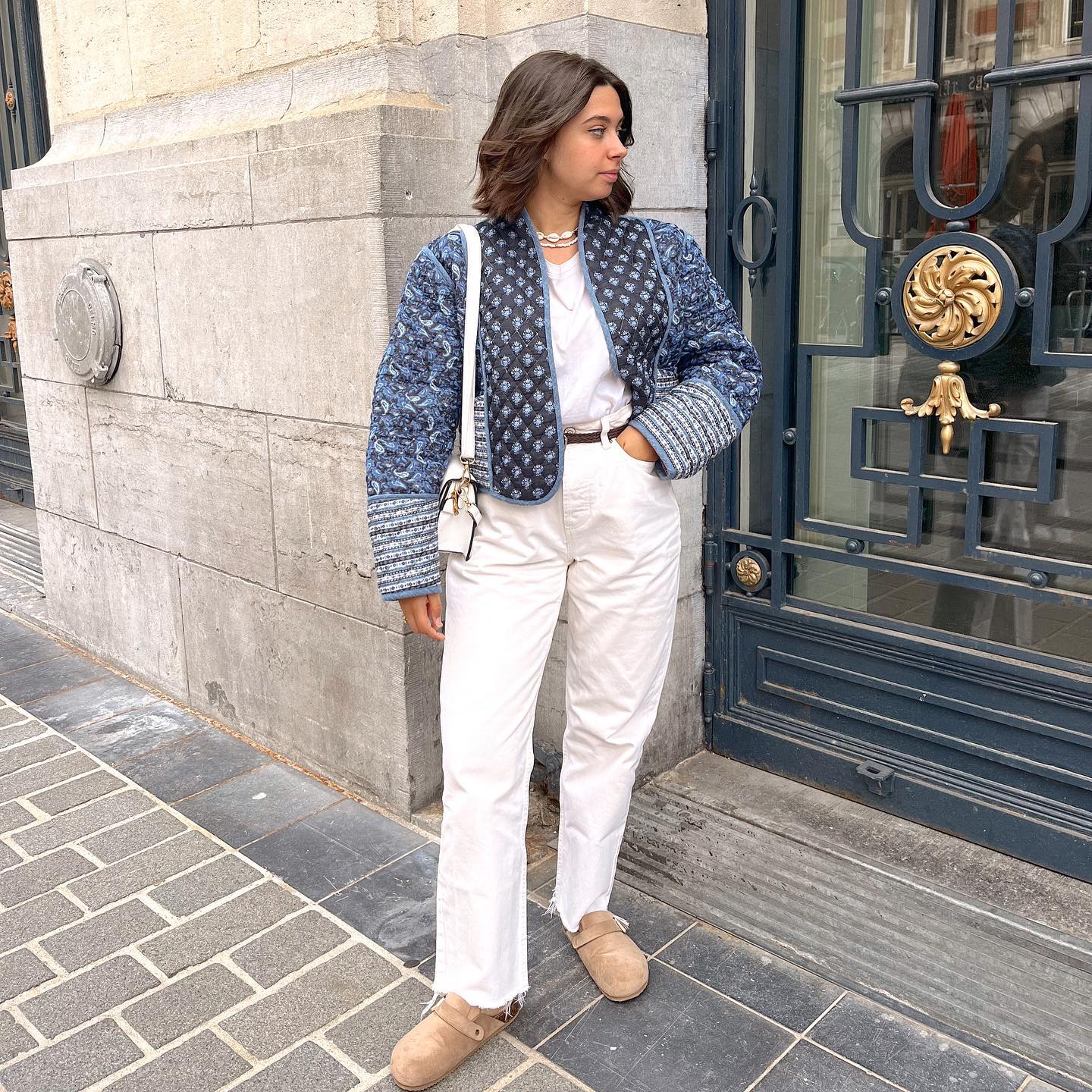 Jacke aus Baumwolle mit Blumendruck