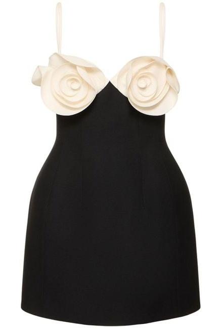 Myrna Flower Mini-Crêpe-Kleid