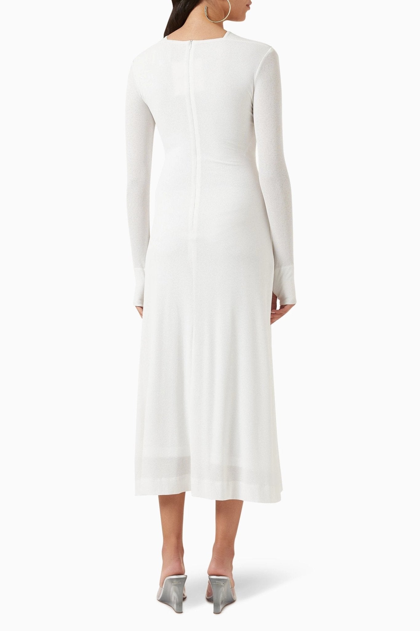 Nita Midi-Strickkleid mit Cut-outs und überkreuztem Oberteil