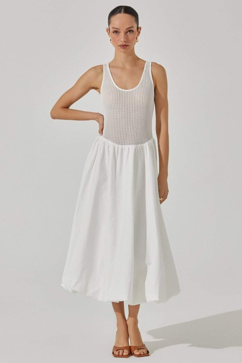 Ärmelloses Midikleid „Novia“ in Kontrastfarbe