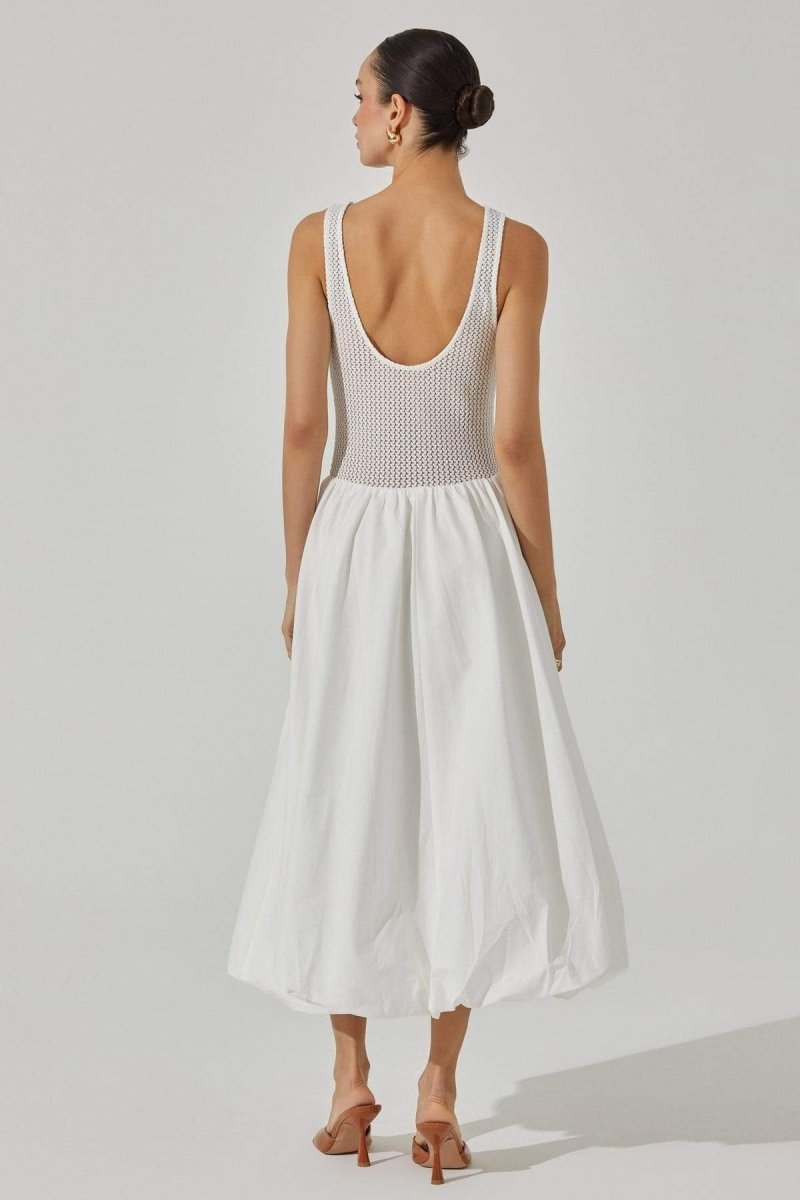 Ärmelloses Midikleid „Novia“ in Kontrastfarbe