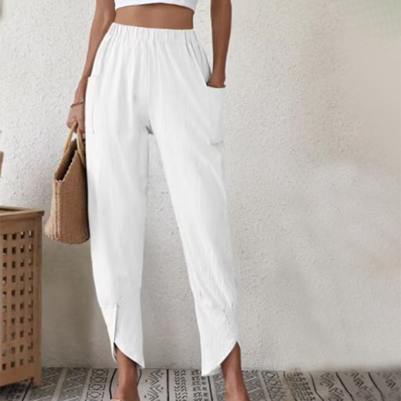 Abbi - Pantalon en tissu léger et aéré