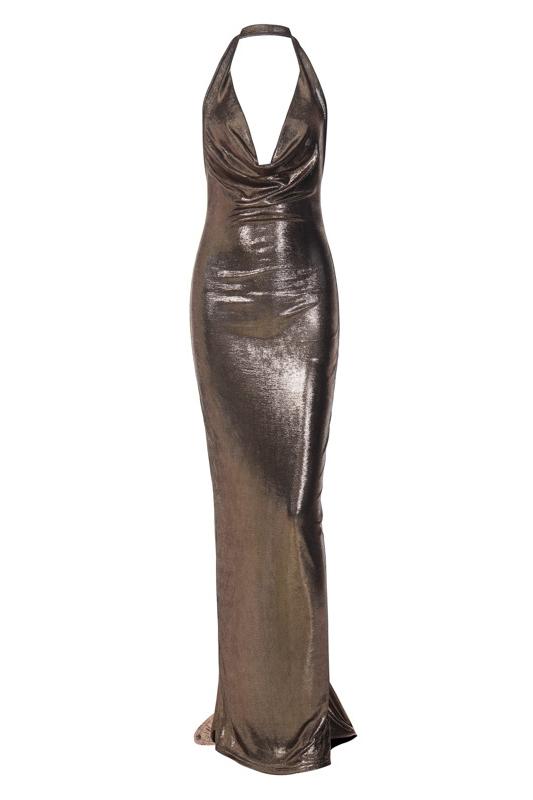 Ophelia Neckholder-Maxikleid mit rückenfreiem Schnitt