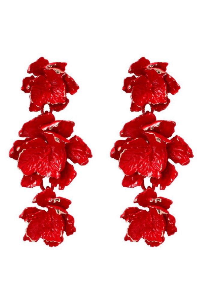 Boucles d'oreilles fleurs en laque Phyllis
