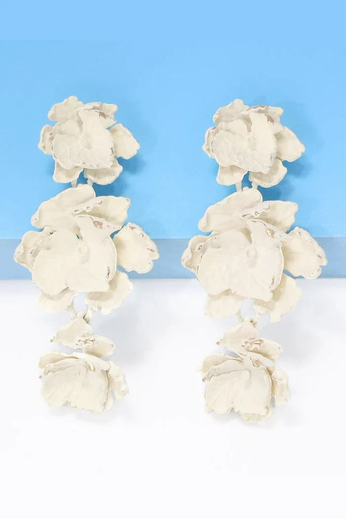Boucles d'oreilles fleurs en laque Phyllis