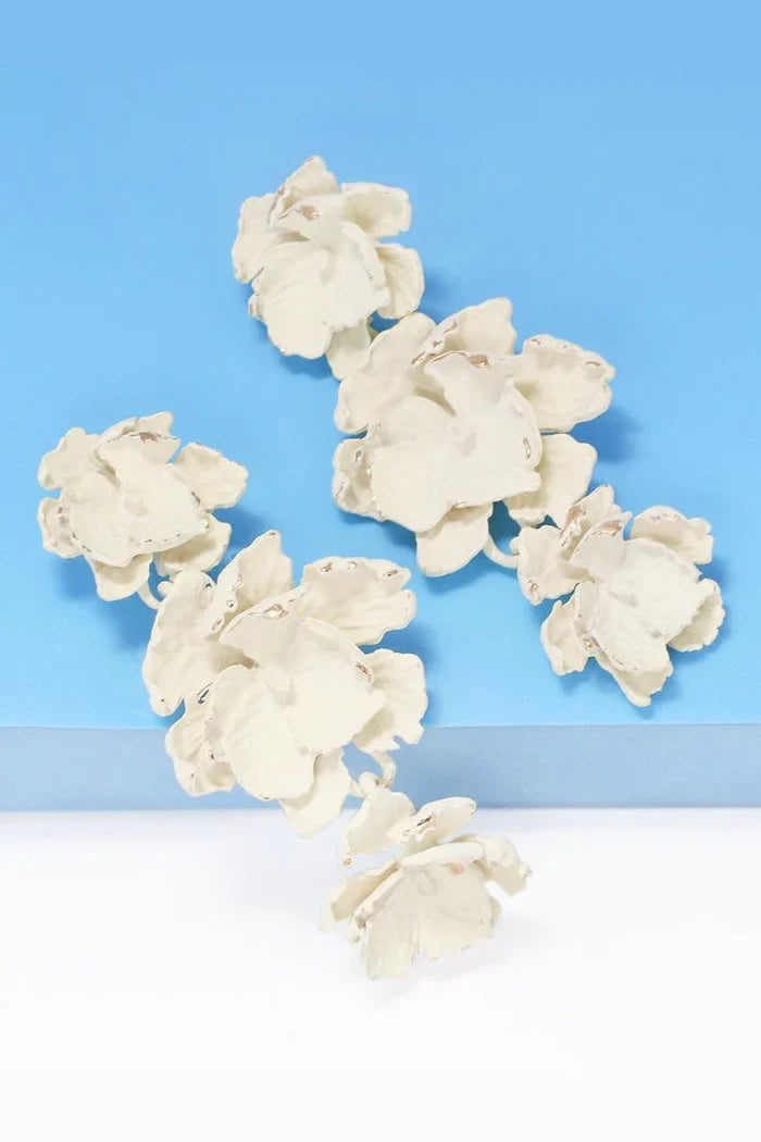 Boucles d'oreilles fleurs en laque Phyllis