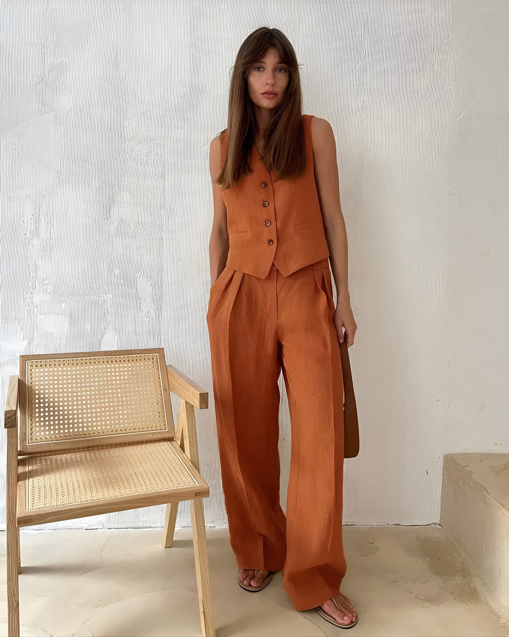 Julia | Elegantes Büro-Set aus Leinen