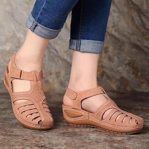 Alena fit – sandale respirante à talon bas et fonction correctrice