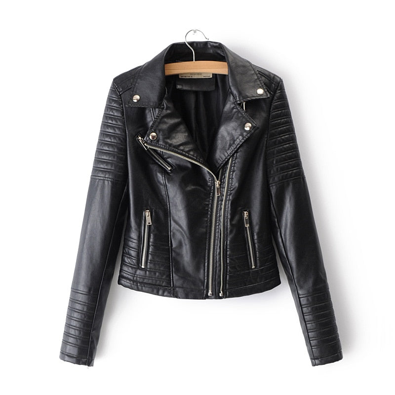 Veste de moto en cuir pour femme - Kristi