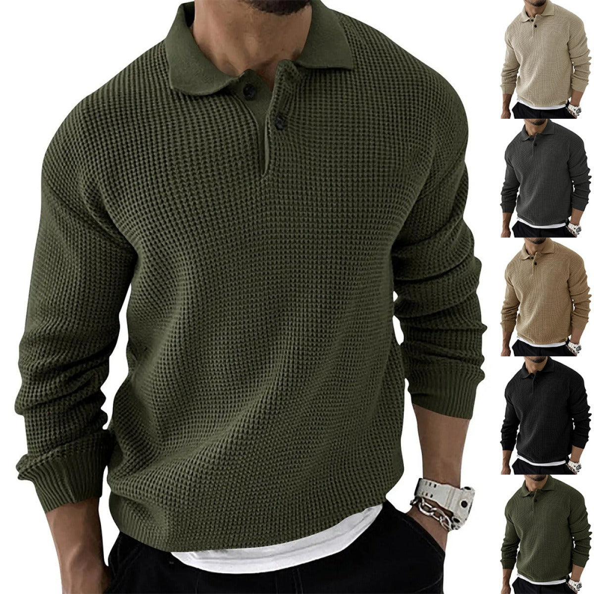 Jord - Pull polo élégant avec détails boutonnés