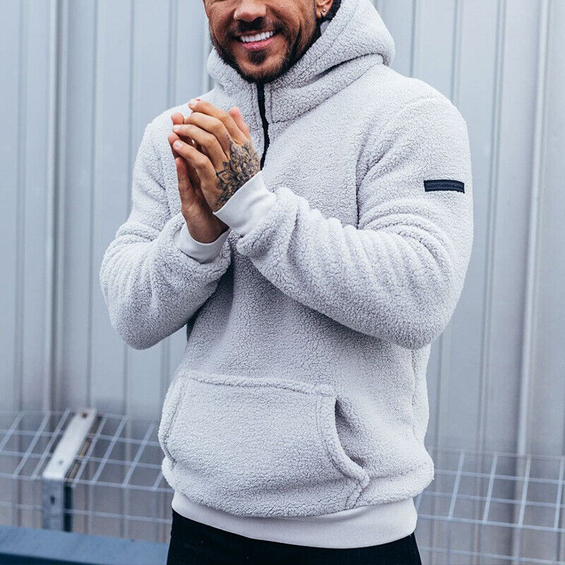 Ethan – Sweat à capuche ours en peluche pour homme