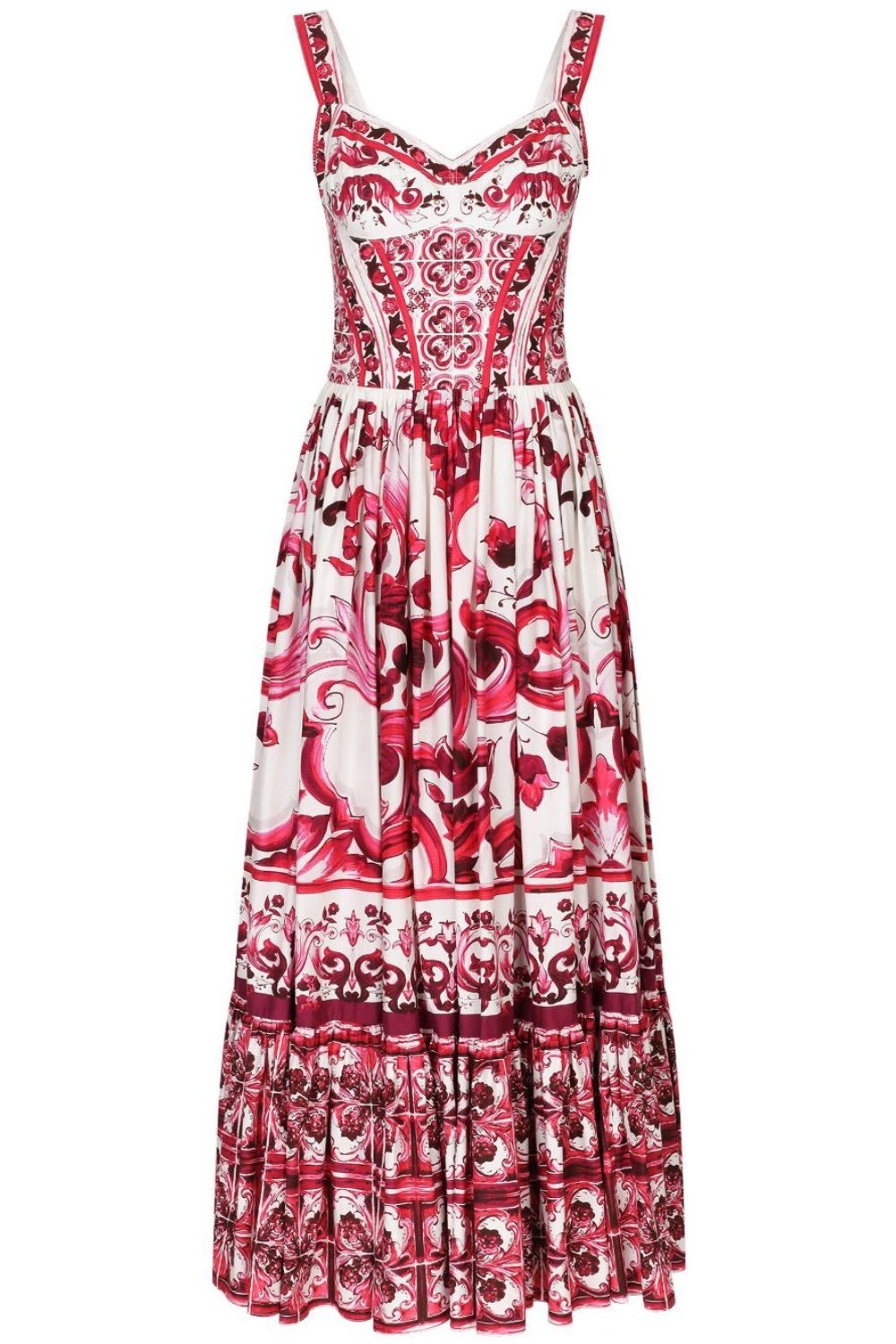 Sibyl – Bedrucktes Maxikleid mit gerafften Trägern