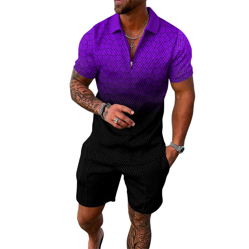 Polo décontracté imprimé pour homme