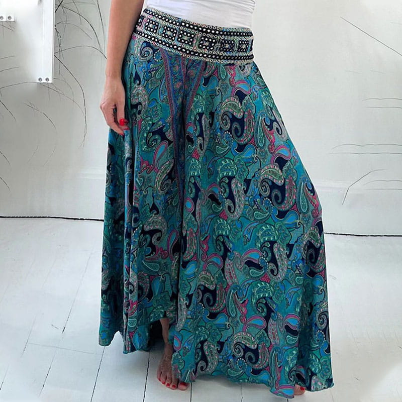 Tabea - Ethnische Paisley Print Maxi-Hose - Bohemian