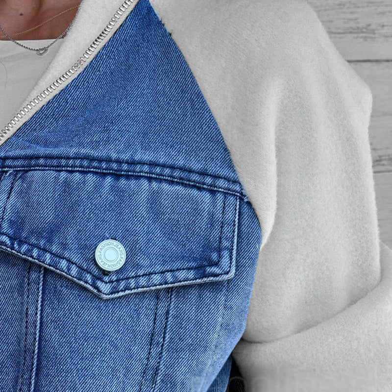 veste en jean zippée