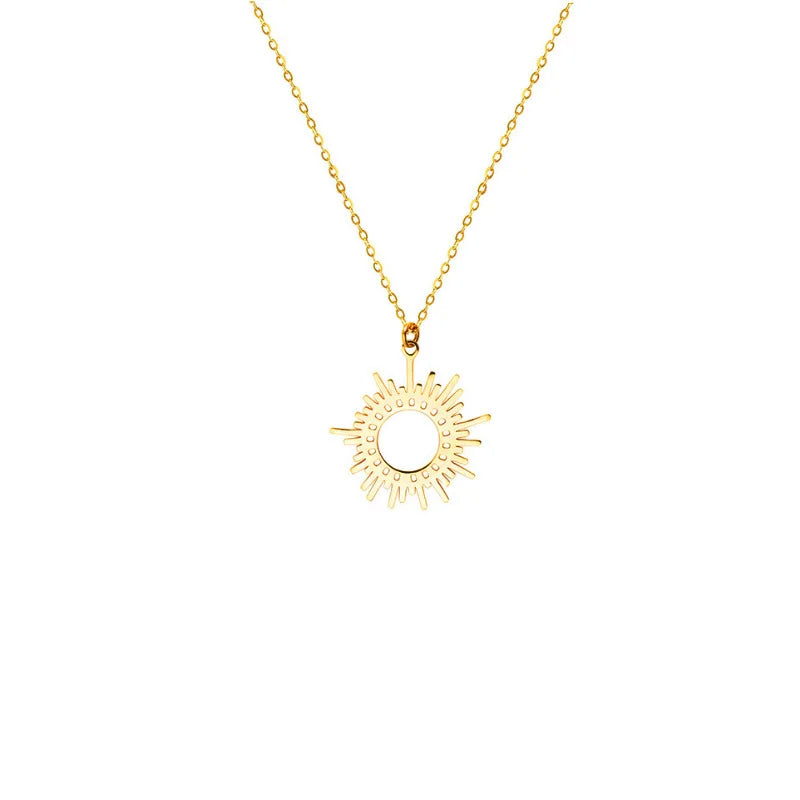 Isha - Collier élégant avec pendentif soleil et étoile