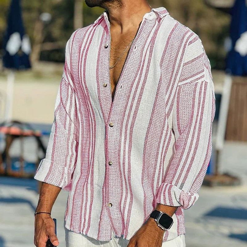 John – chemise décontractée en lin pour homme