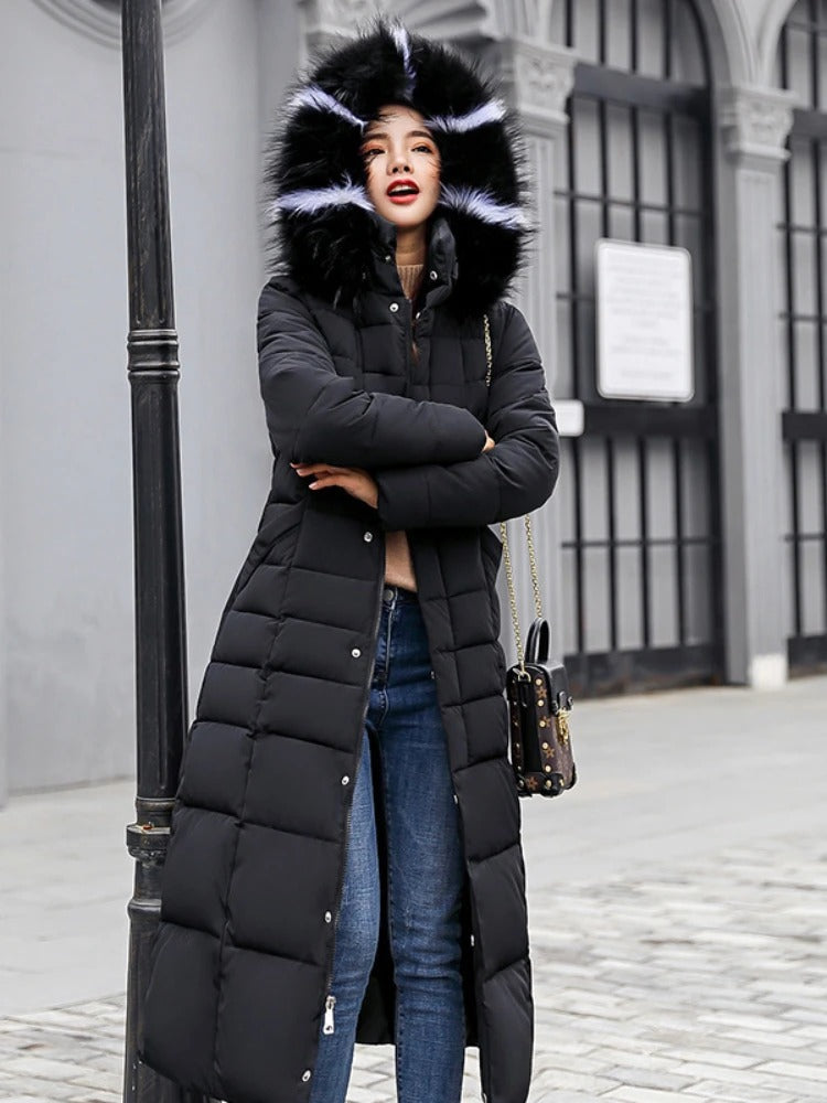 Luella – manteau d'hiver long et chaud avec ceinture pour femme