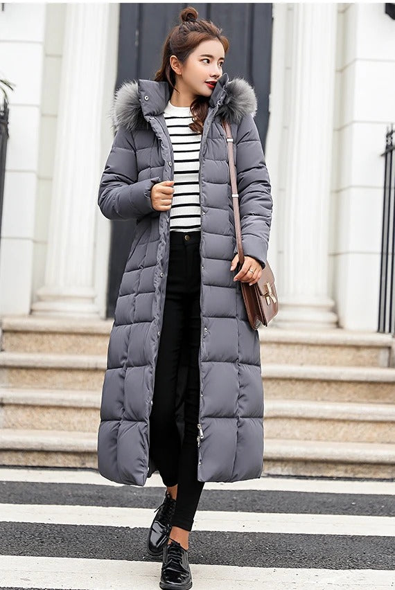 Luella – manteau d'hiver long et chaud avec ceinture pour femme