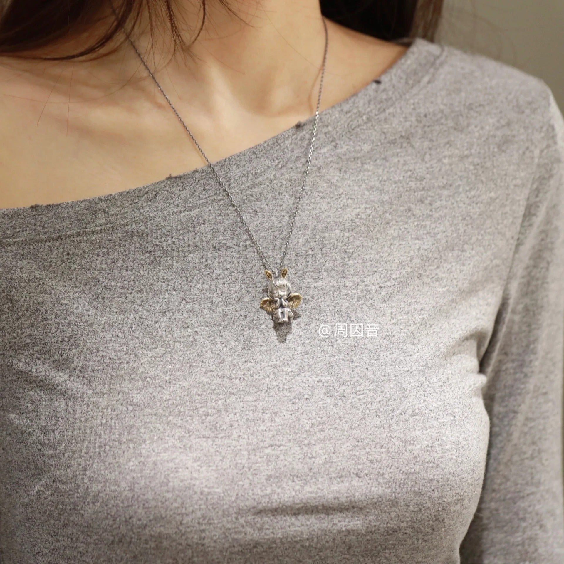 Zinoy - Collier pendentif ange mignon