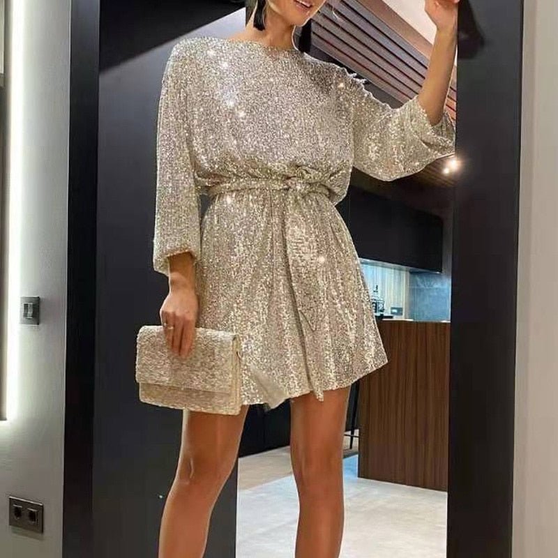 Irène | Mini robe de soirée ample