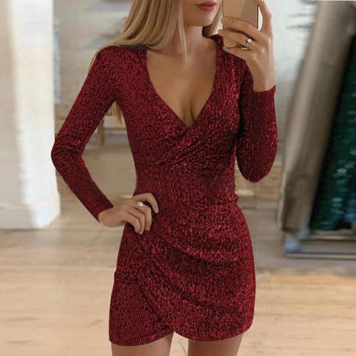 Félicité | Robe portefeuille à paillettes