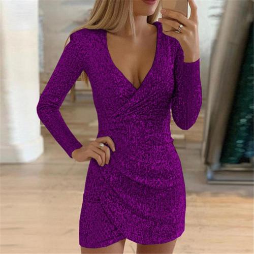 Félicité | Robe portefeuille à paillettes