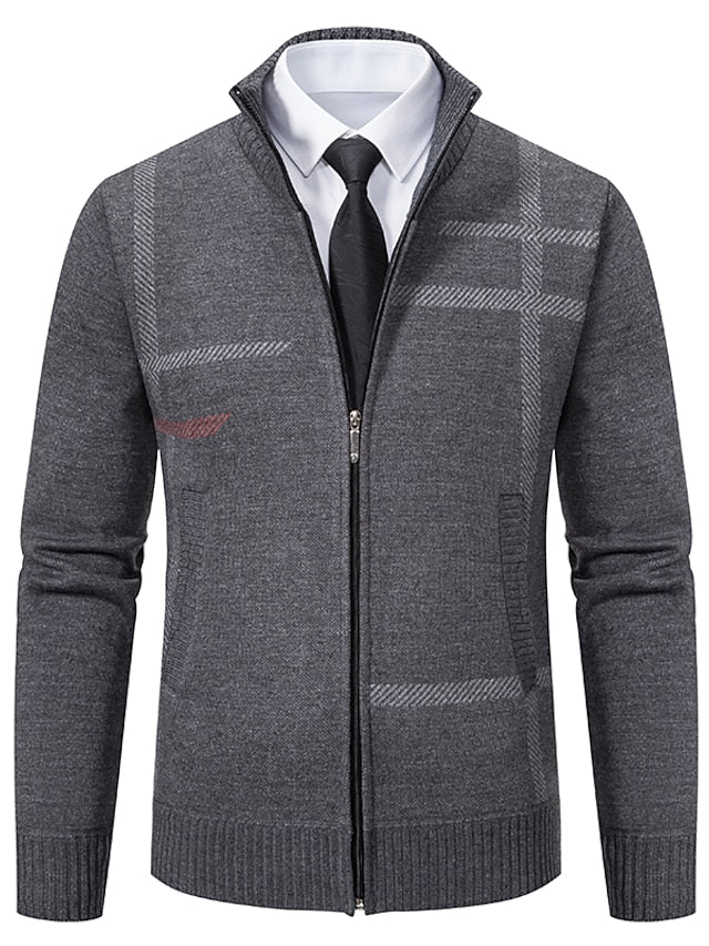 Uther - Pull zippé en coton pour homme