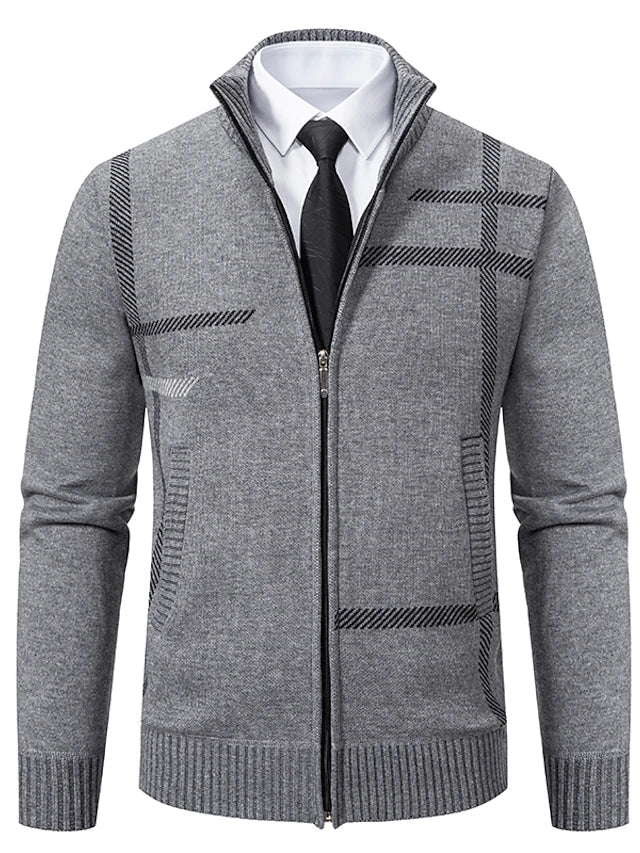 Uther - Pull zippé en coton pour homme
