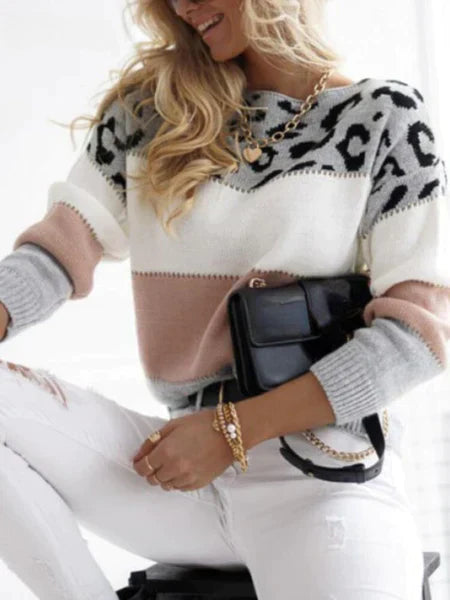 Malou - Pull imprimé léopard