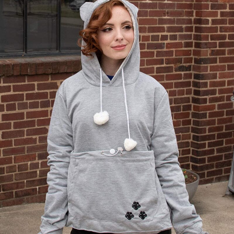 Kim - Pull uni avec bonnet animal