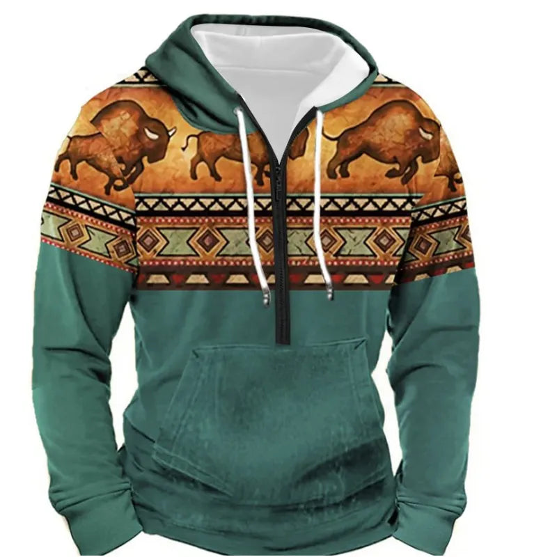 John - sweat à capuche vintage pour homme